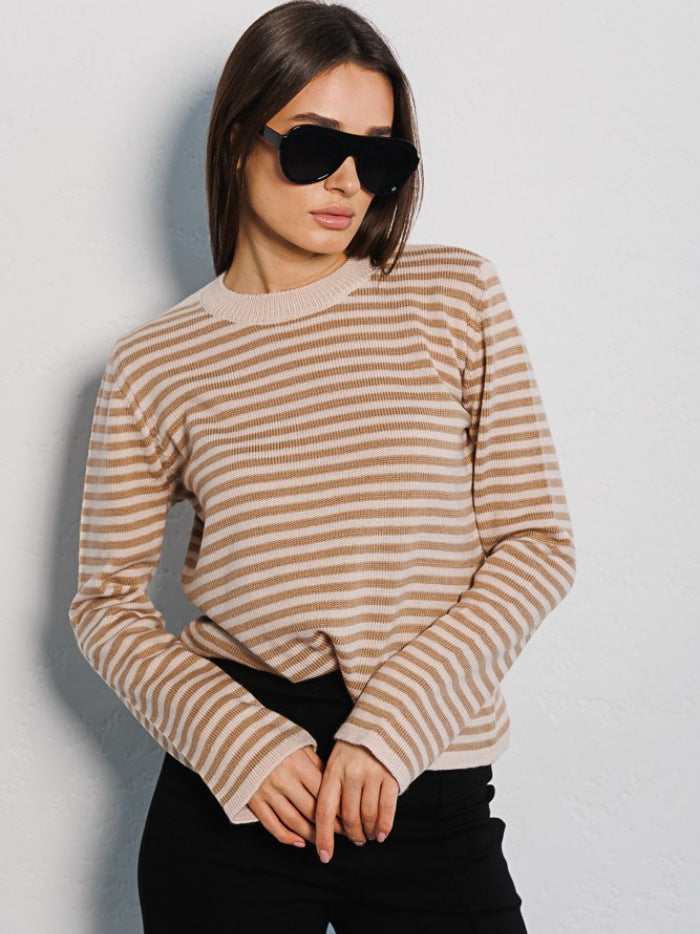 Alessandra® | Sweter w paski z długim rękawem Amelia