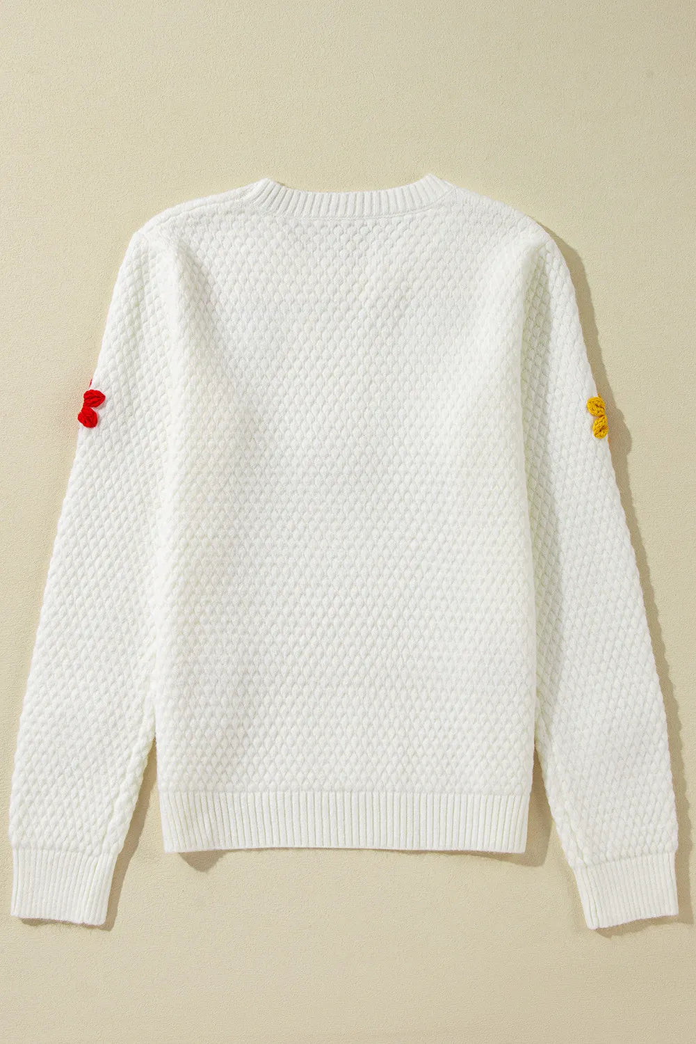 Mia® | Sweter z szydełkowanym kwiatowym dekoltem