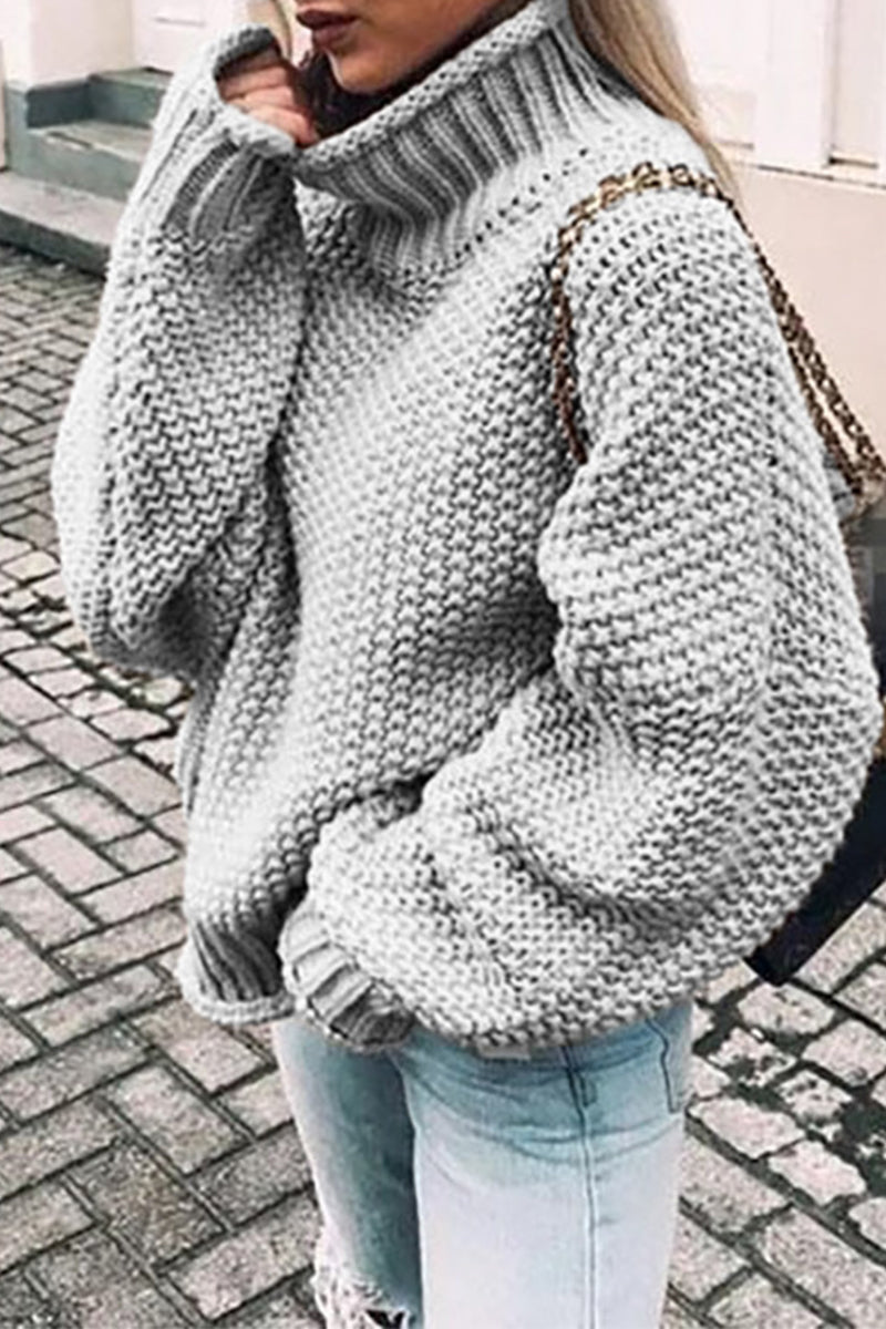 Dominika® | Modne, codzienne, solidne, patchworkowe swetry z golfem
