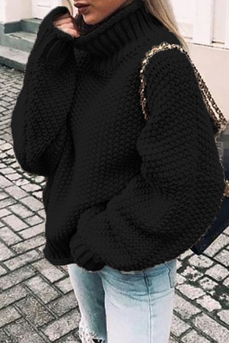 Dominika® | Modne, codzienne, solidne, patchworkowe swetry z golfem