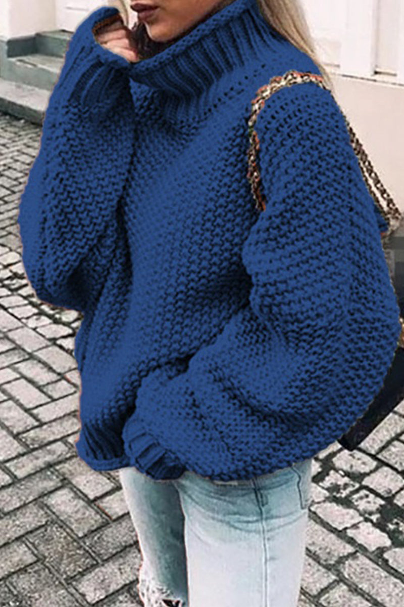 Dominika® | Modne, codzienne, solidne, patchworkowe swetry z golfem