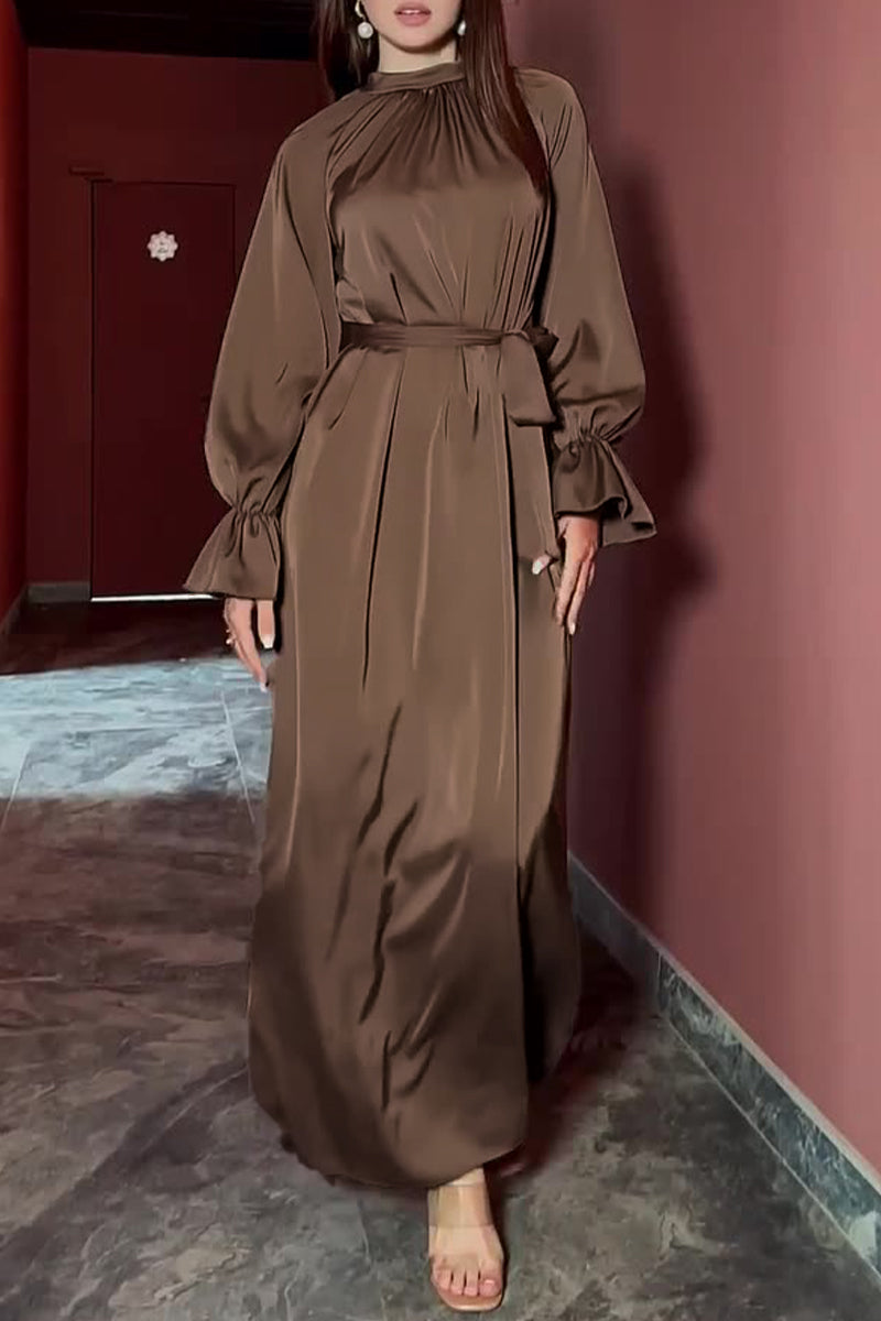 Ainhoa® | Eleganckie sukienki bandażowe w jednolitym kolorze z półgolfem i linią A