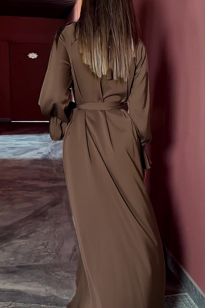 Ainhoa® | Eleganckie sukienki bandażowe w jednolitym kolorze z półgolfem i linią A