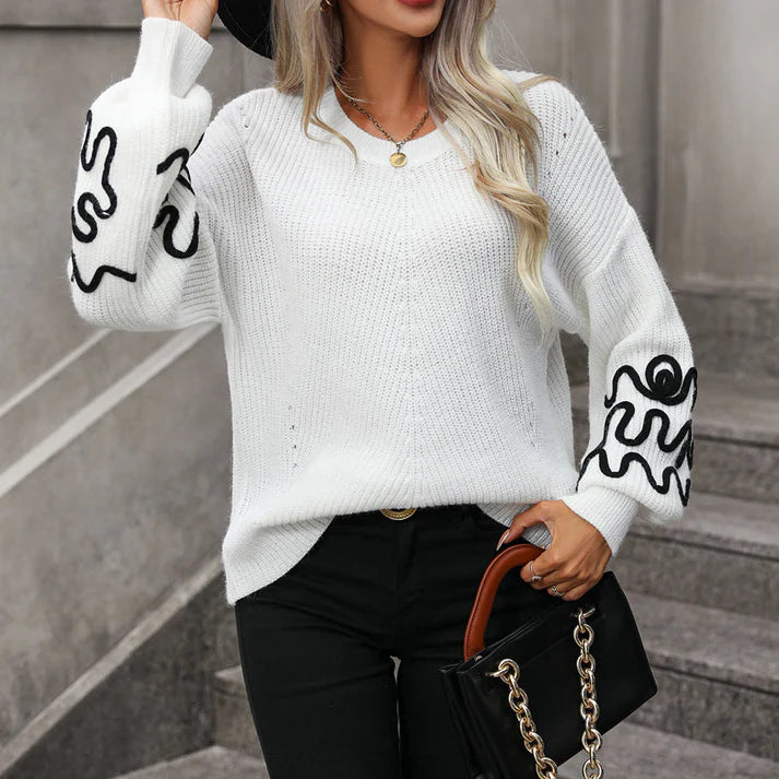 Alessandra® | Casualowy sweter damski z dzianiny