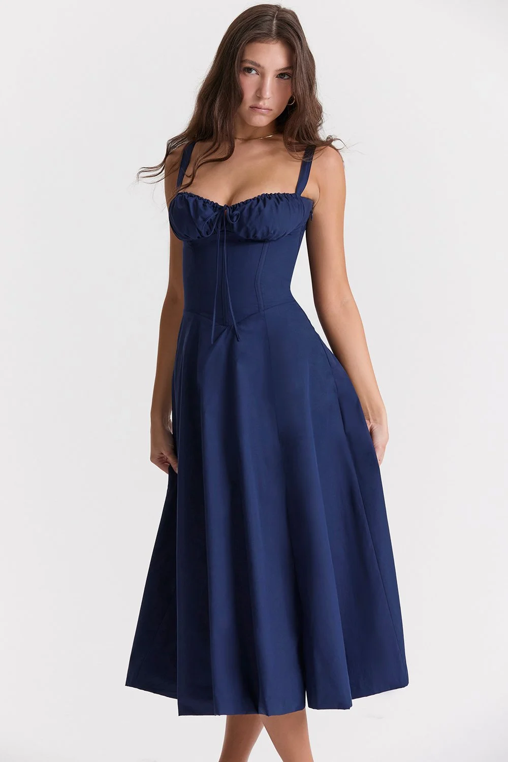 Carmen - Sukienka Bustier z Wzorem