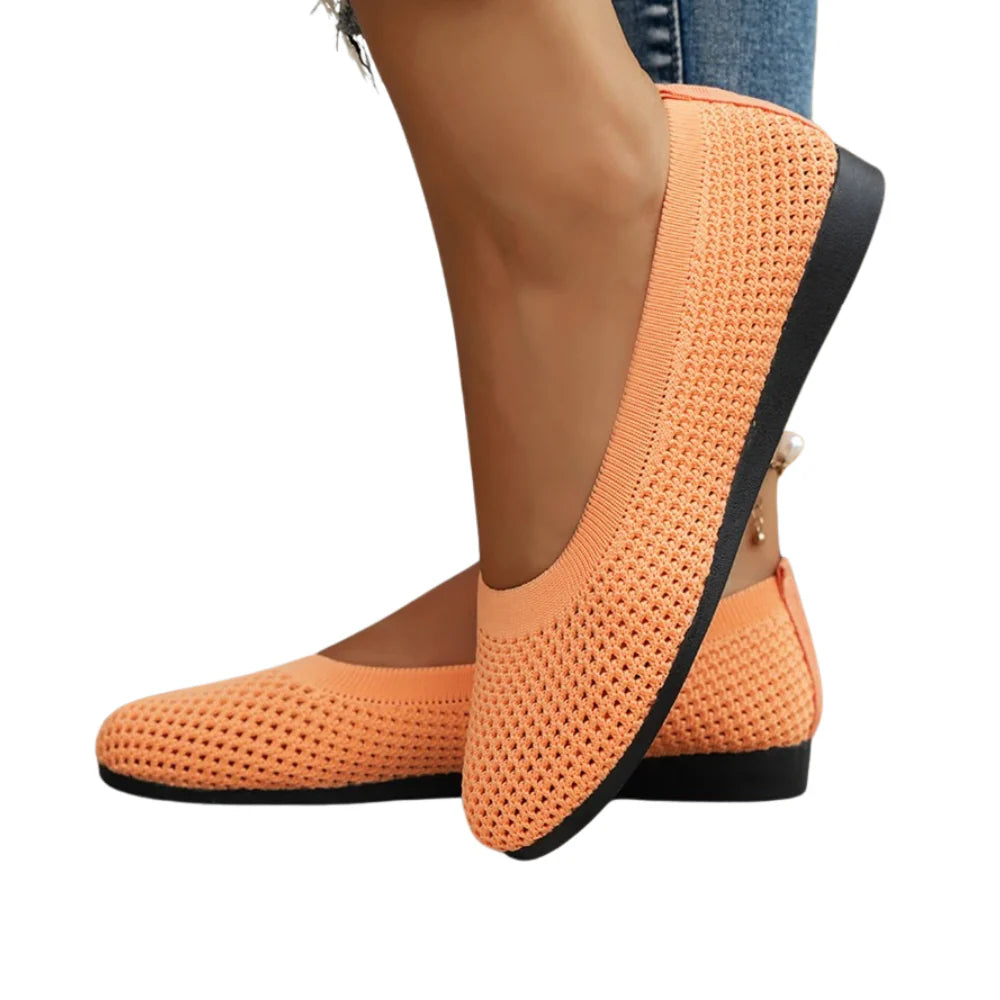 Salisha - Damskie Płaskie Buty Z Okrągłym Noskiem
