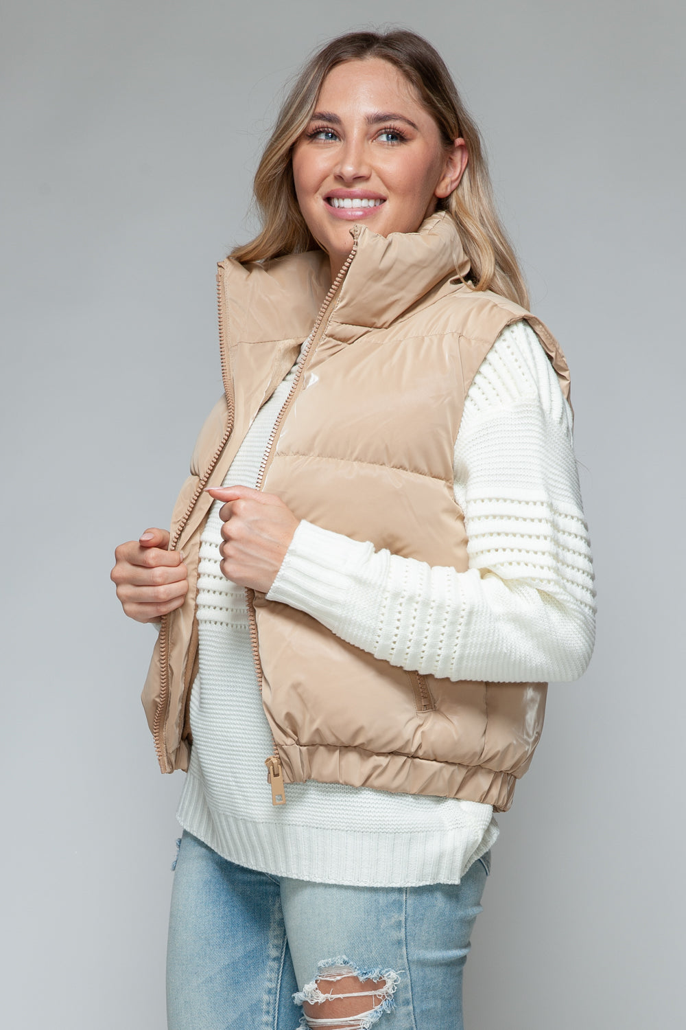 Melina® | Snobiczna pikowana kamizelka z delikatną futrzaną podszewką
