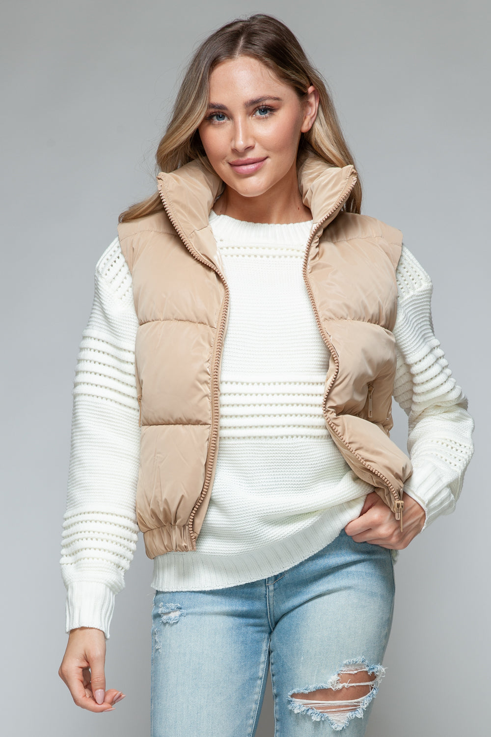 Melina® | Snobiczna pikowana kamizelka z delikatną futrzaną podszewką