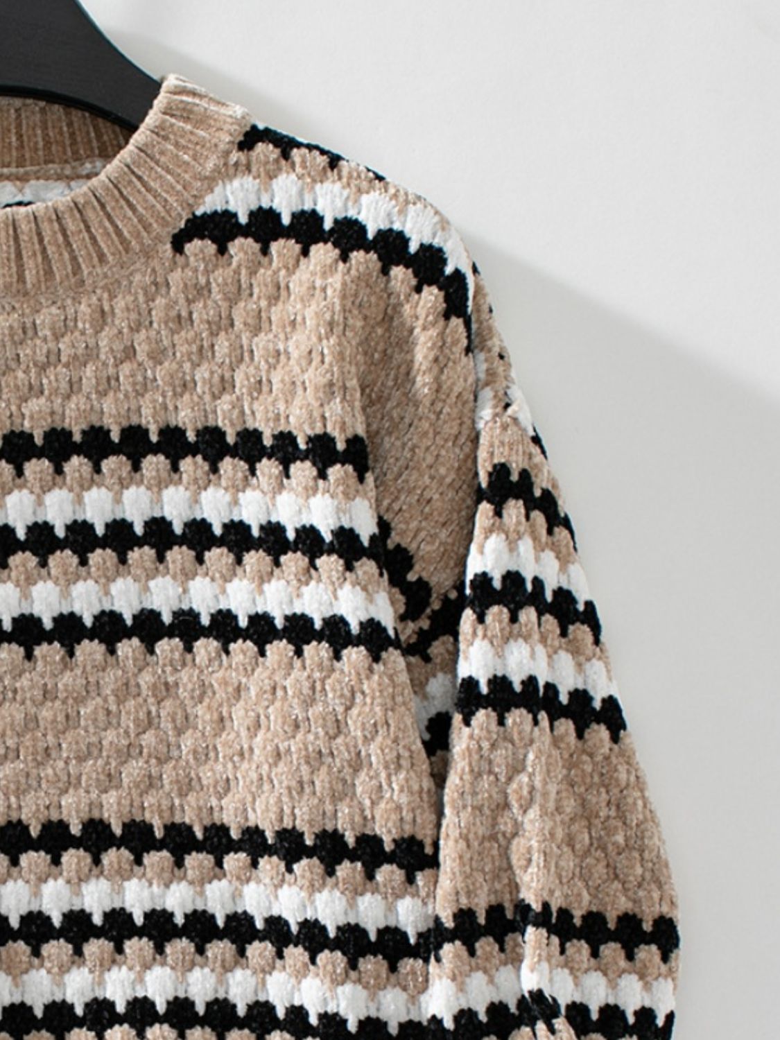 Adele® | Sweter w paski z długim rękawem i okrągłym dekoltem