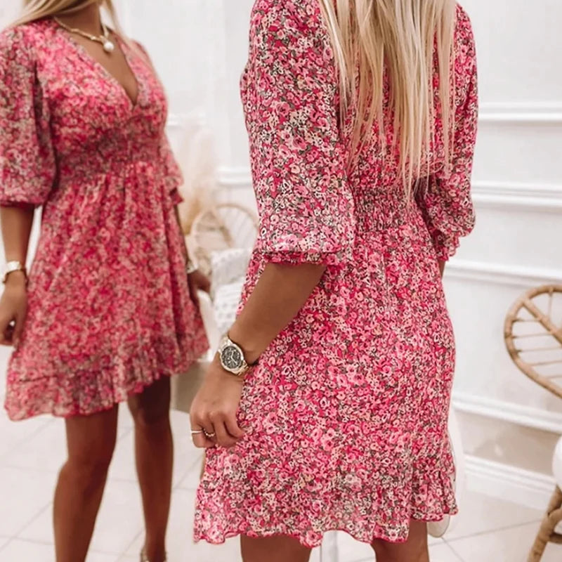 Abigail® | Wygodna sukienka damska w kwiatowy print