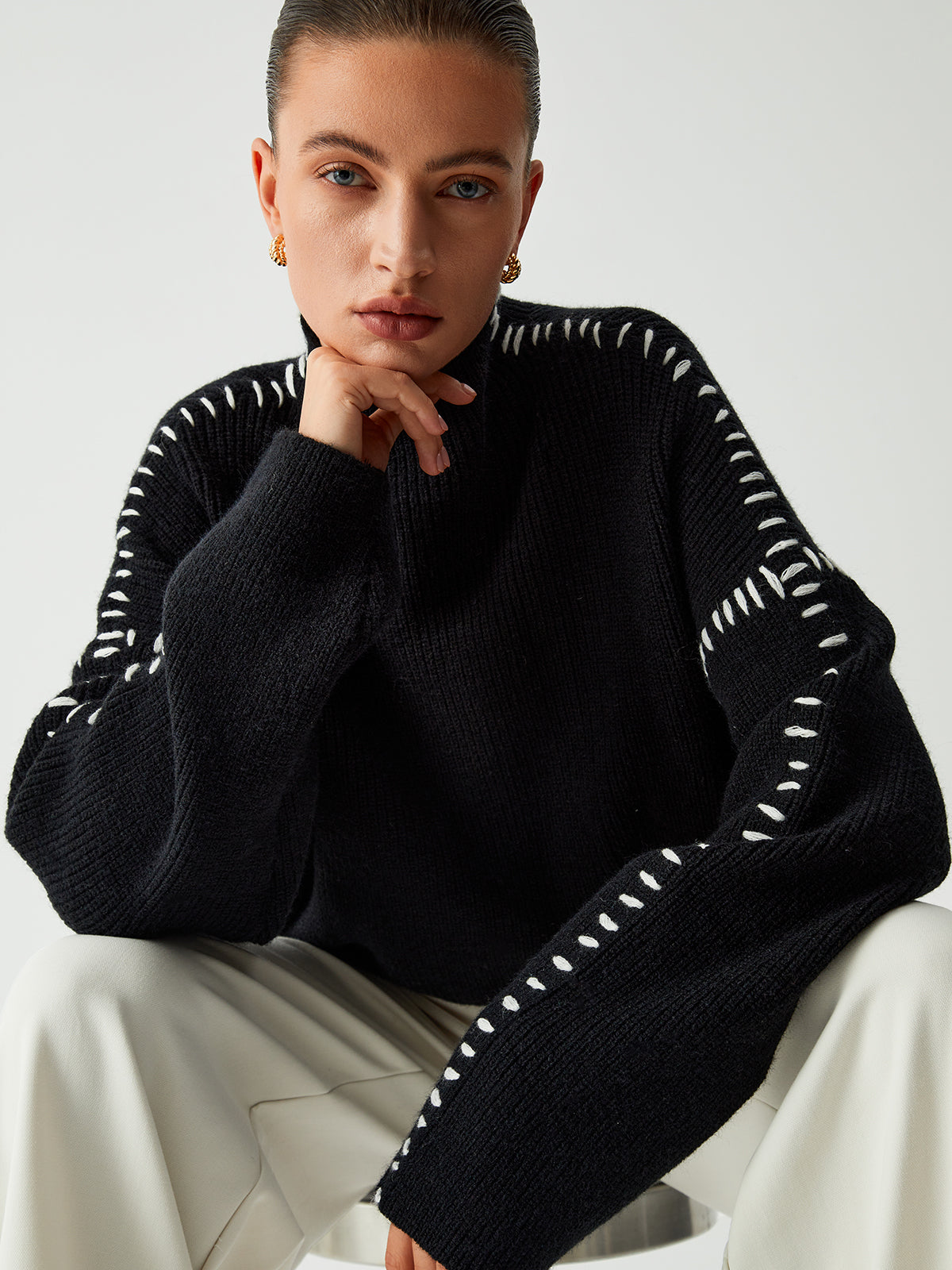 Adriana® | Luźny, dzianinowy sweter oversize