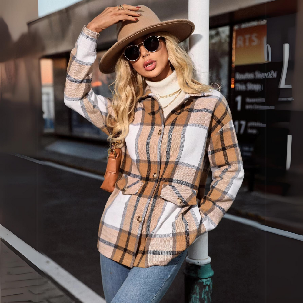 Mina® | Elegancka marynarka w kratę