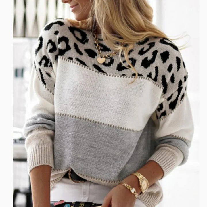 Alicja® | Damski sweter w panterkę
