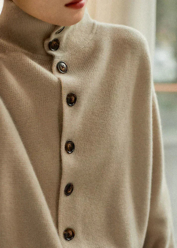 Alazne® | Sweter z golfem, zapinany na guziki