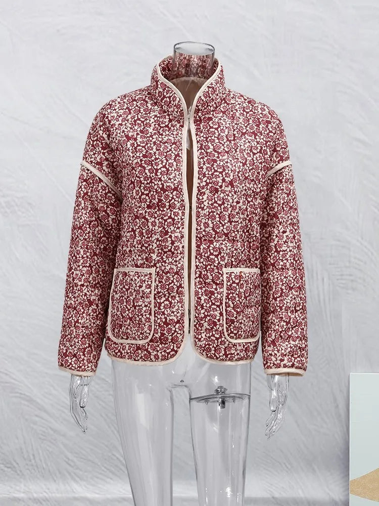 Alba® | Kurtka w stylu vintage z kwiatowym nadrukiem