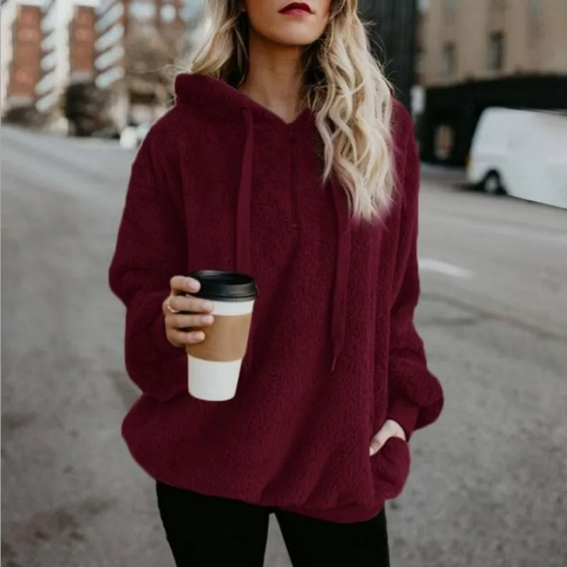 Adriana® | Wygodny, oversize'owy sweter damski z polaru