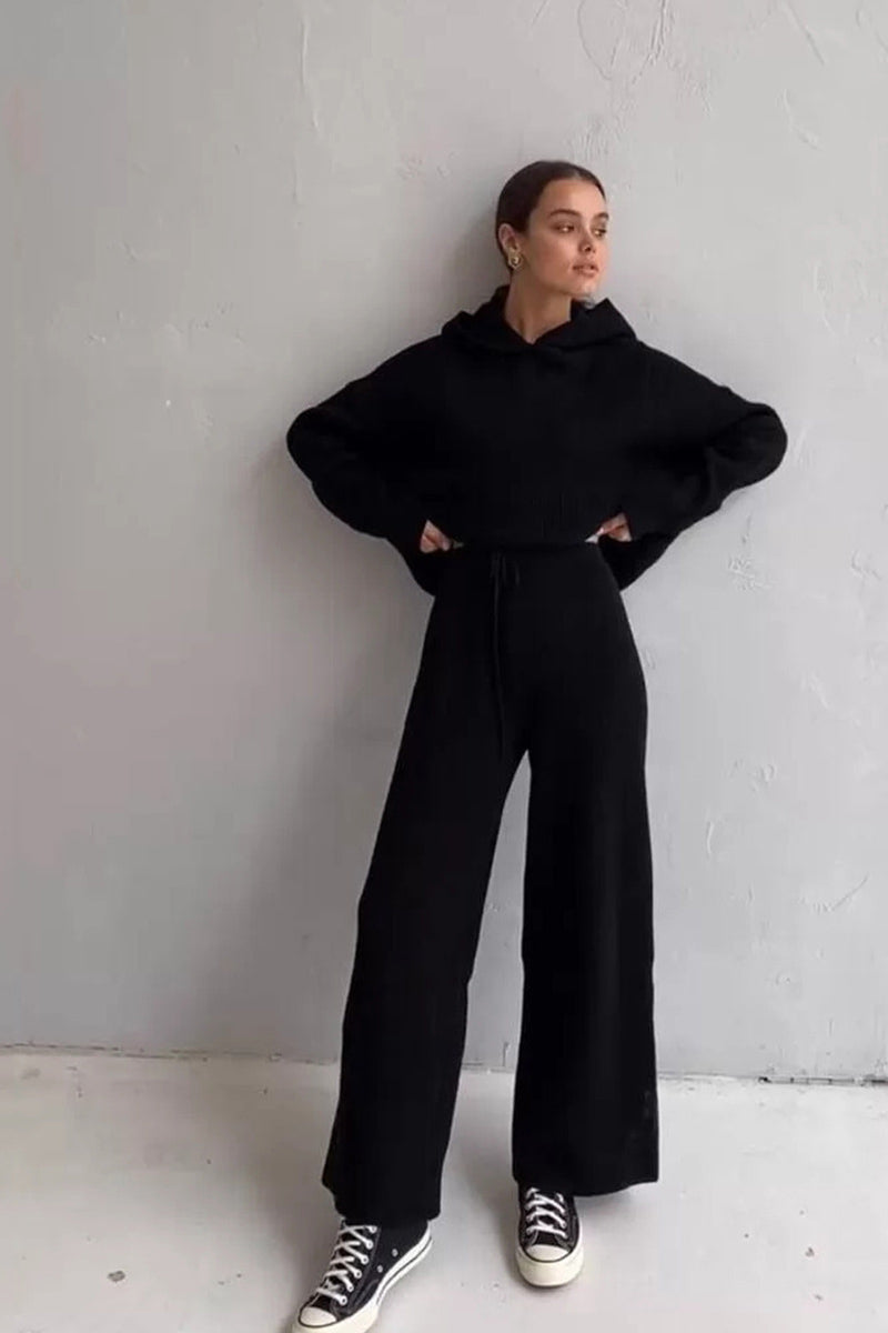Alicja® | Dwuczęściowa, gładka bluza z kapturem