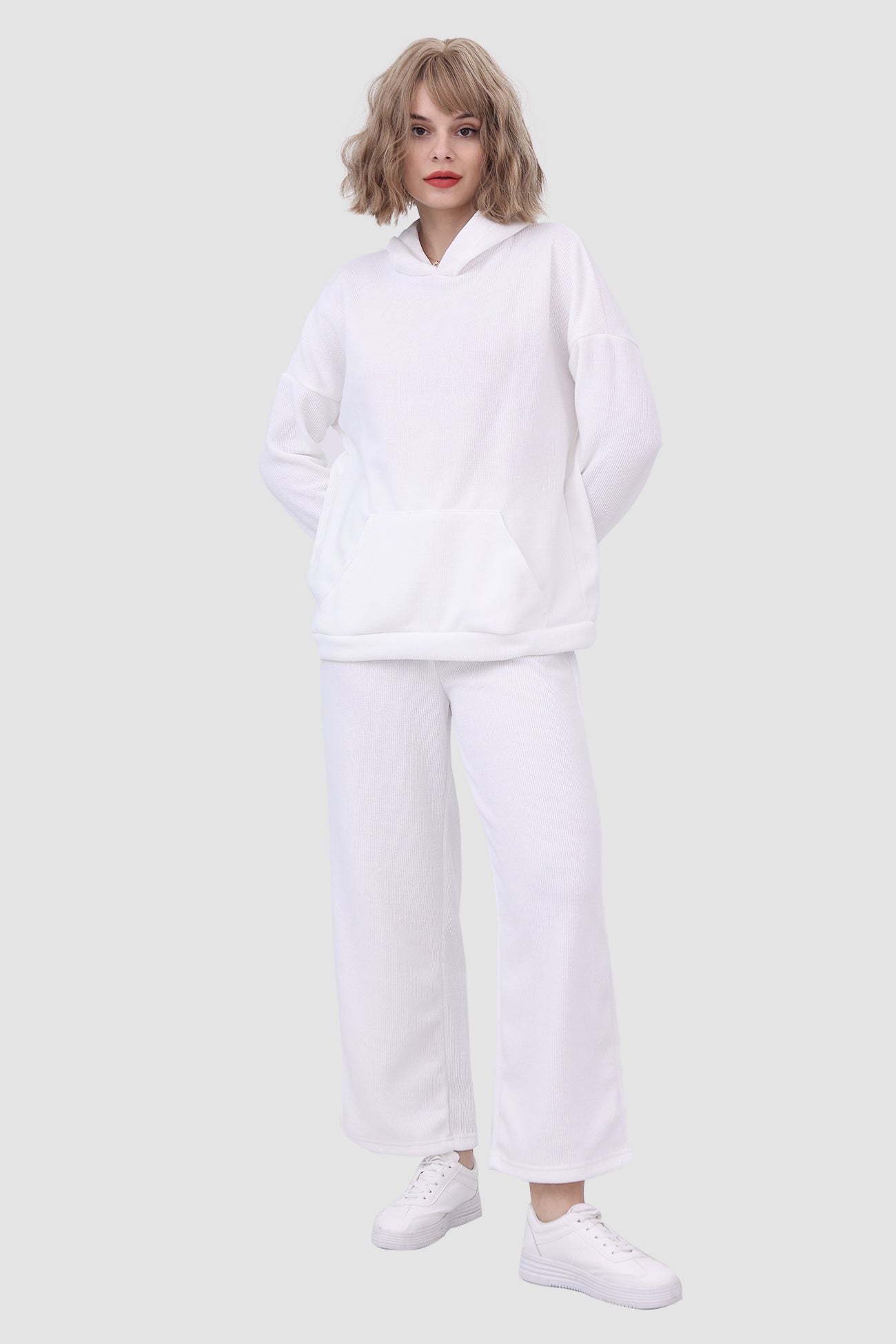 Alicja® | Dwuczęściowa, gładka bluza z kapturem