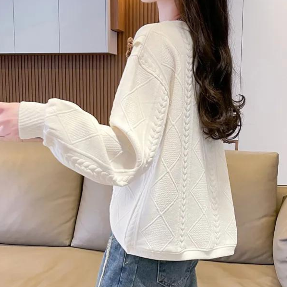 Merced® | Elegancki sweter damski o kwiatowym wzorze