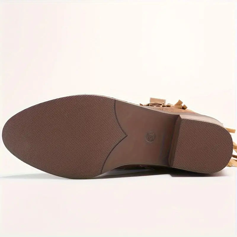 Alejandra® | Solidne kowbojskie buty na grubym obcasie