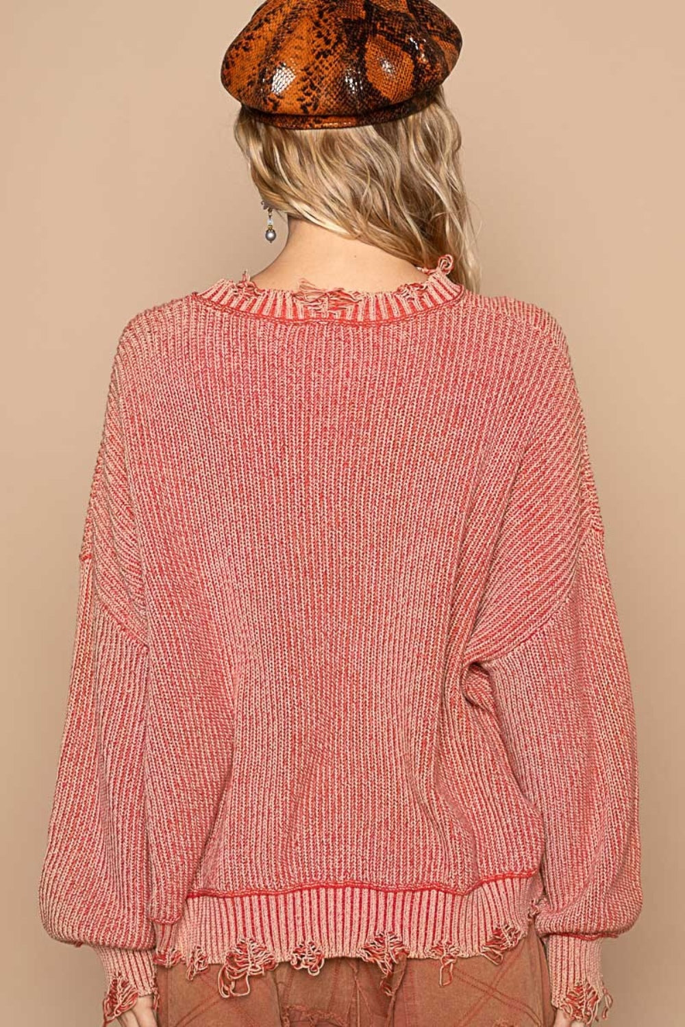 Agnieszka® | Sweter o spranym wyglądzie, z obniżonymi ramionami