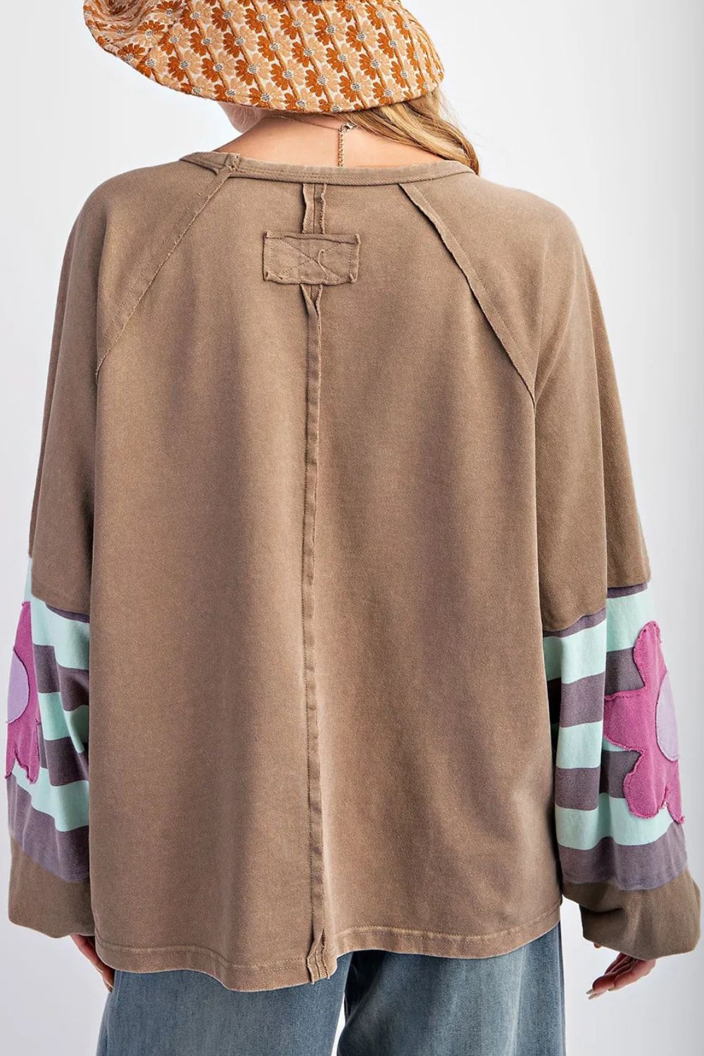 Alba® | Bluzka w kwiaty plus size z okrągłym dekoltem i długimi rękawami
