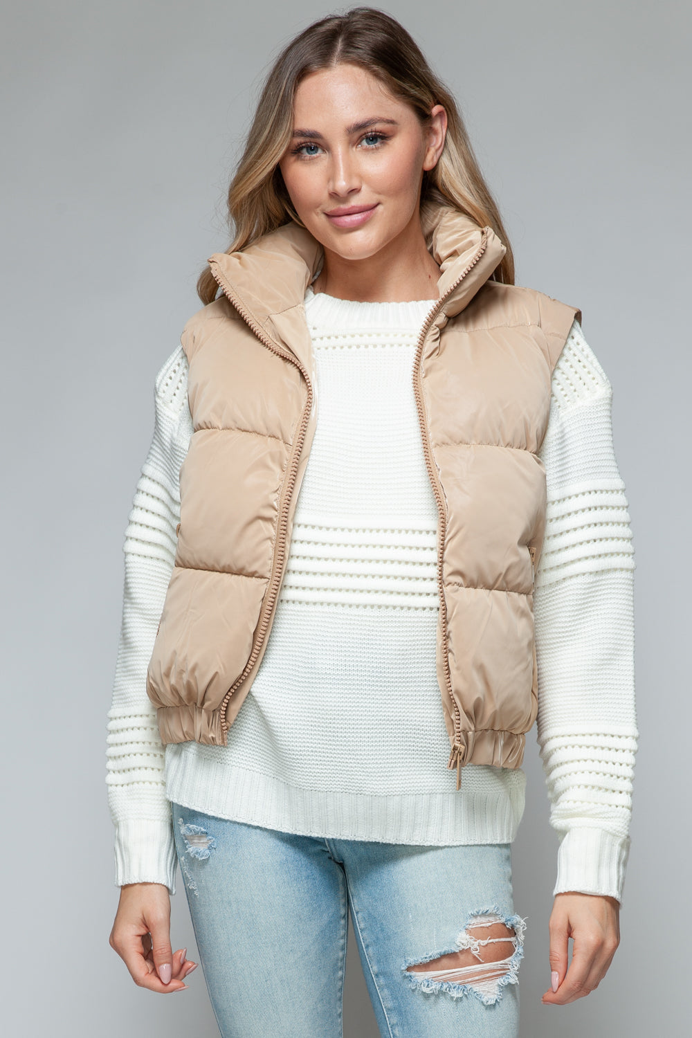 Melina® | Snobiczna pikowana kamizelka z delikatną futrzaną podszewką