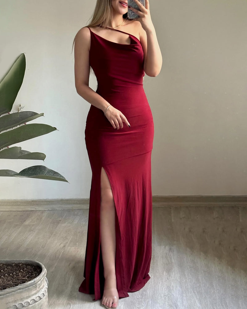 Adelina® | Asymetryczna długa sukienka