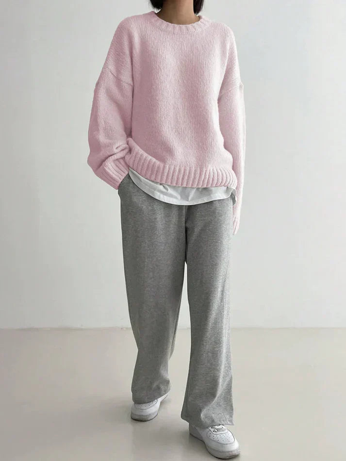 Adriana® | Sweter w kolorze różowym, w jednolitym kolorze