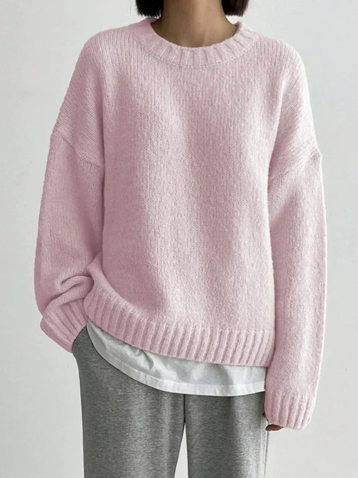 Adriana® | Sweter w kolorze różowym, w jednolitym kolorze
