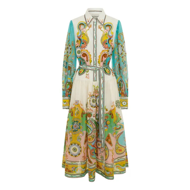 Mireya® | Długa sukienka z nadrukiem