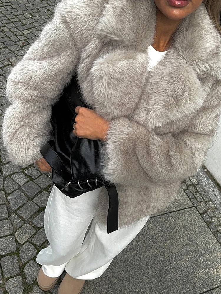 Addison® | Elegancka kurtka ze sztucznego futra