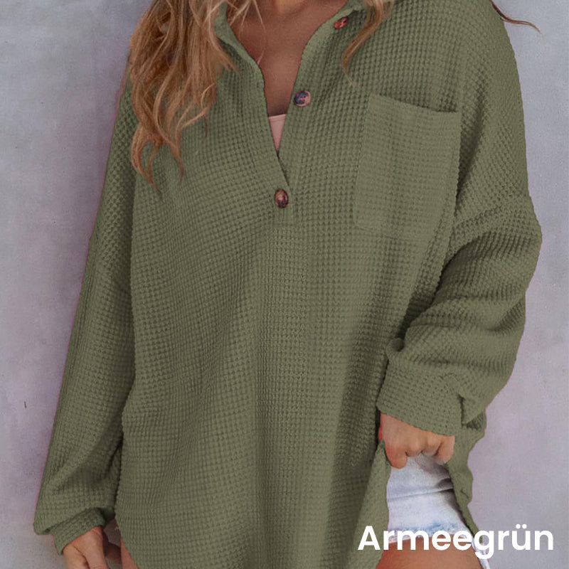 Alicja® | Casualowa koszula z dzianiny waflowej