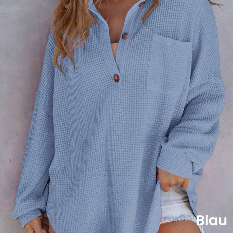 Alicja® | Casualowa koszula z dzianiny waflowej