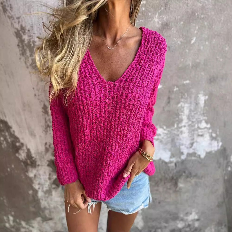 Agustina® | Casualowy top wykonany z wełny merynosów