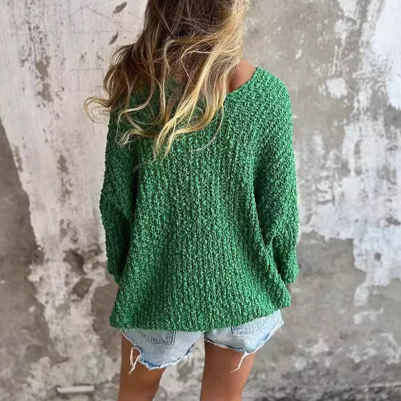 Agustina® | Casualowy top wykonany z wełny merynosów