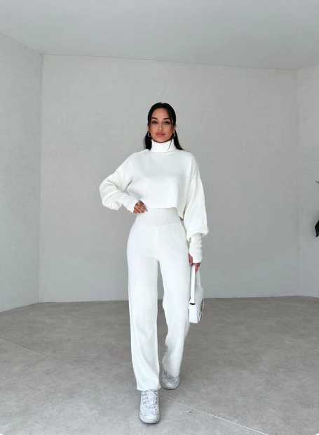 Zestaw Rękawiczek i Spodni z Golfem Elena