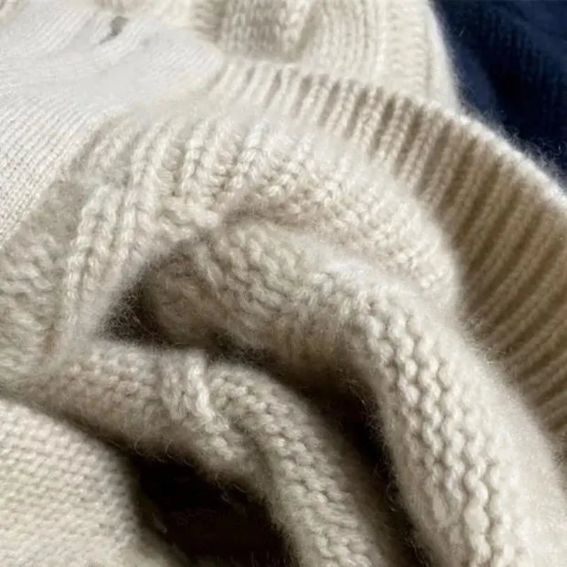 Dzianinowy Sweter z Golfem Romina z Kaszmiru Couture