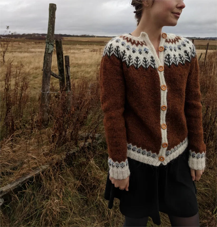 Ainara® | Ciepły islandzki sweter w stylu vintage zapinany na guziki