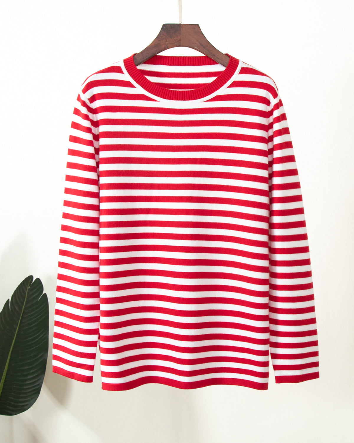 Mireya® | Damska bluzka z długim rękawem w paski