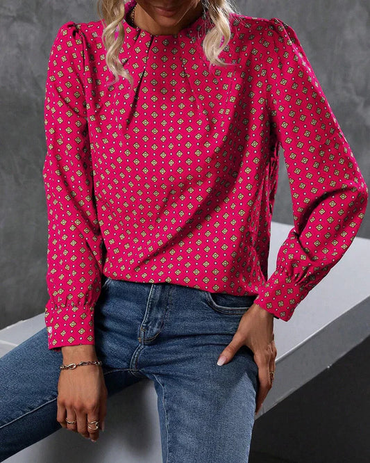 Mireia® | Wzorzysta bluzka w stylu vintage