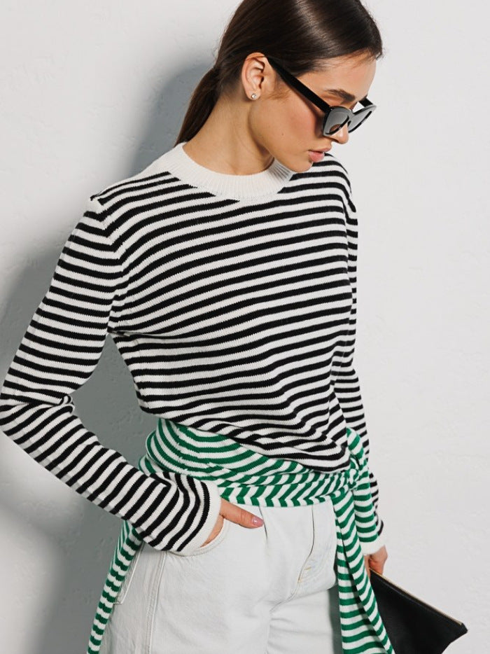 Alessandra® | Sweter w paski z długim rękawem Amelia