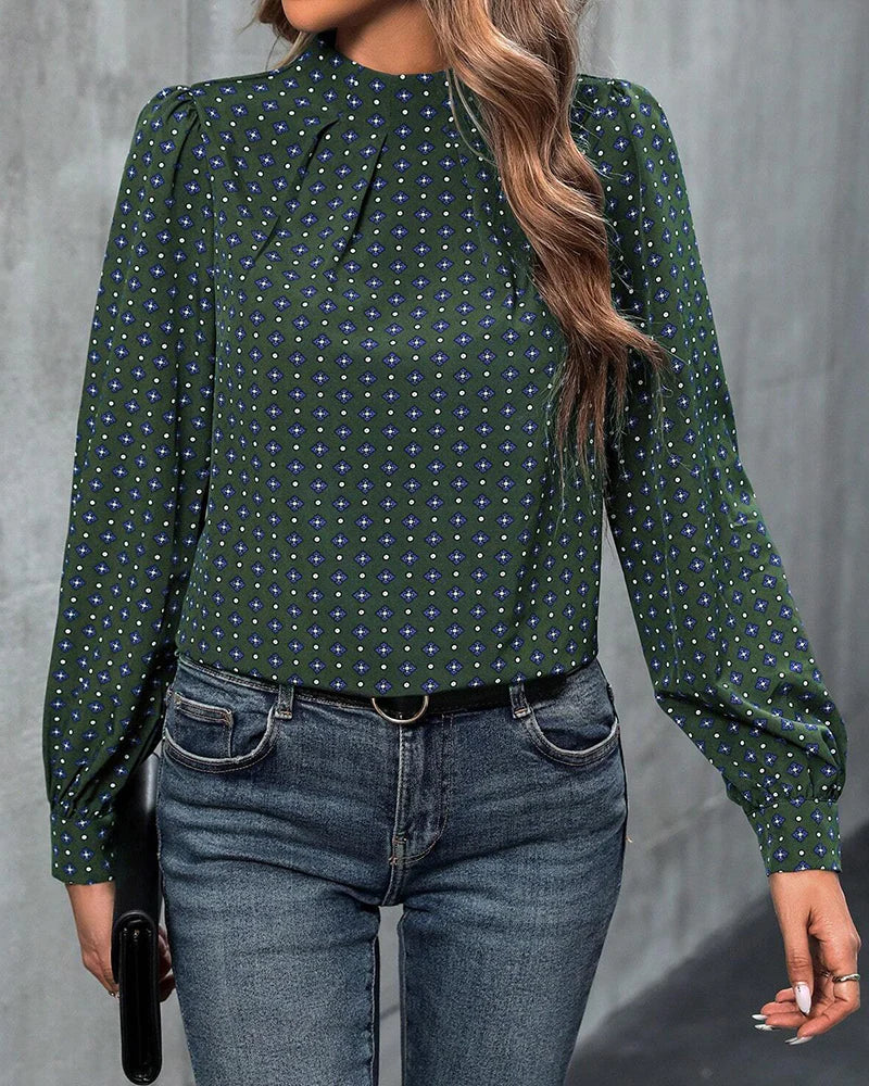 Mireia® | Wzorzysta bluzka w stylu vintage