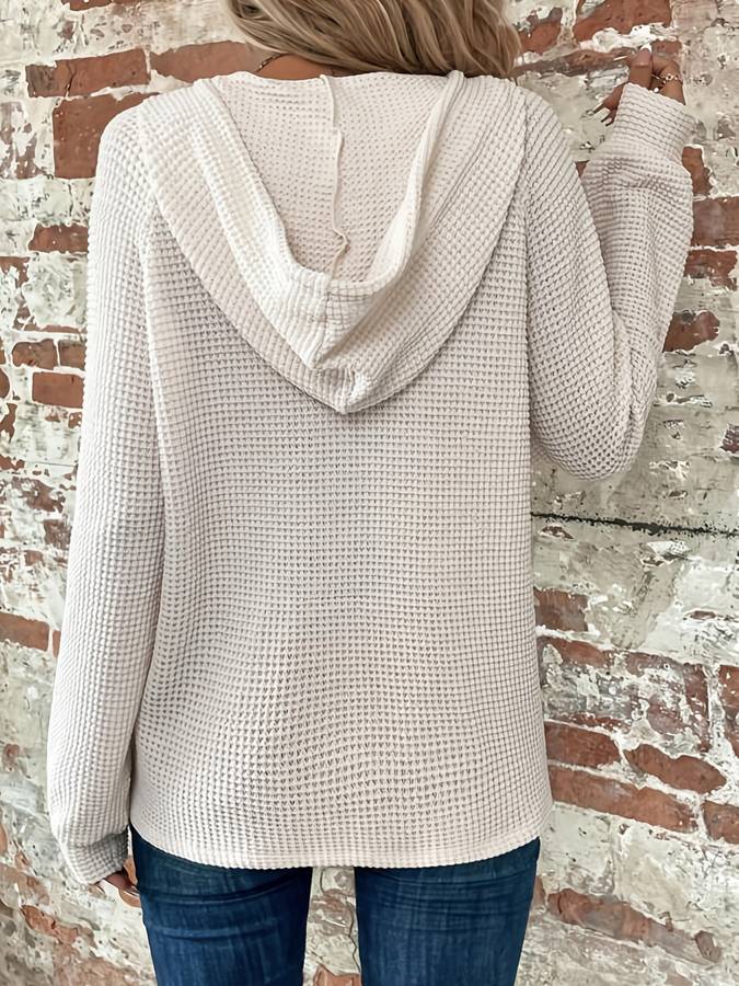 Mireya® | Casualowa, dzianinowa bluza z kapturem