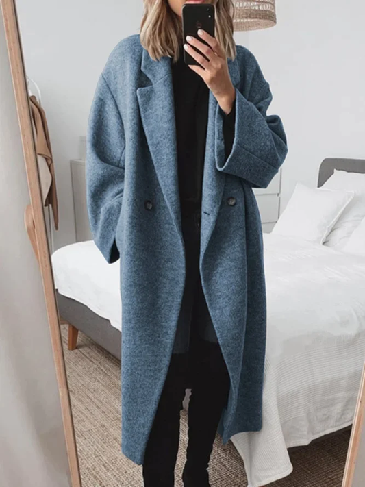Agustina® | Luksusowy damski płaszcz oversize z domieszką wełny