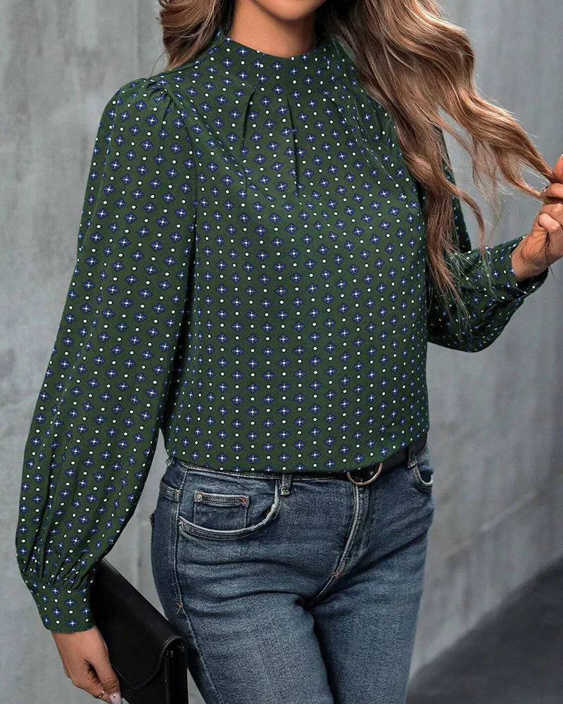 Mireia® | Wzorzysta bluzka w stylu vintage