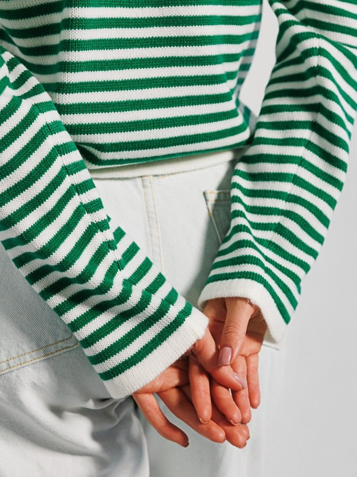 Alessandra® | Sweter w paski z długim rękawem Amelia