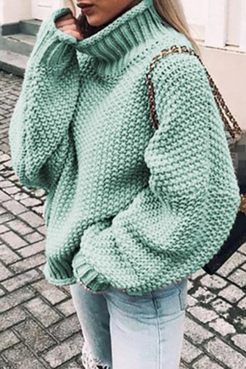 Dominika® | Modne, codzienne, solidne, patchworkowe swetry z golfem