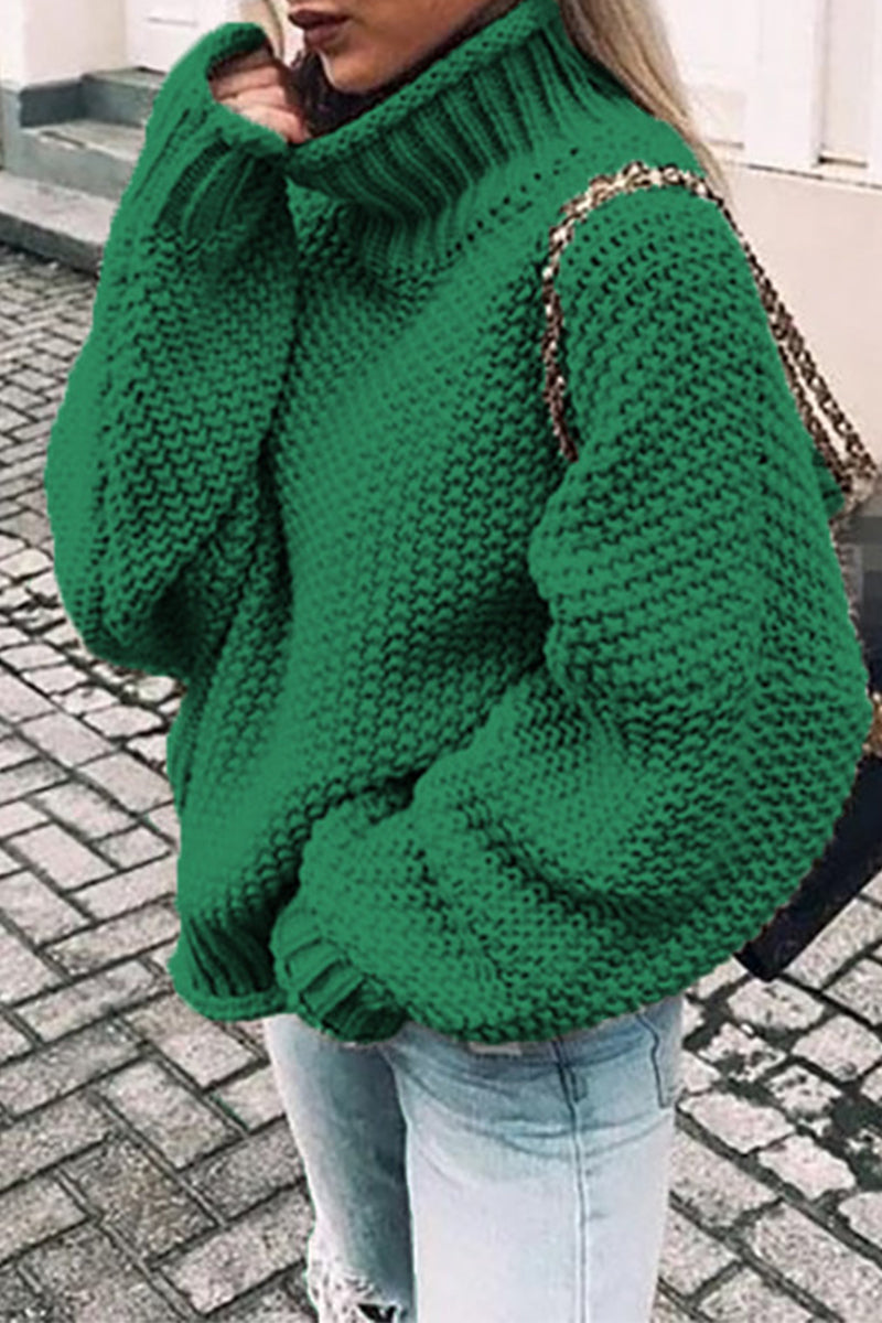 Dominika® | Modne, codzienne, solidne, patchworkowe swetry z golfem