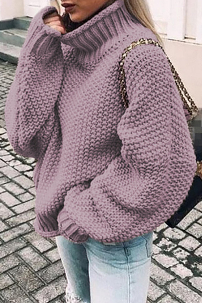 Dominika® | Modne, codzienne, solidne, patchworkowe swetry z golfem